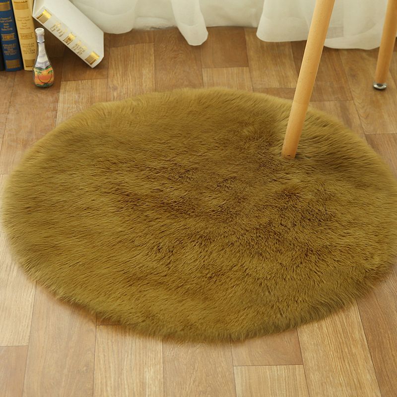 Comfort Girls Room Foot Rug Multicolor Plain Carpet Shag Pet Friendly Machine Washable Non-Slip Rug