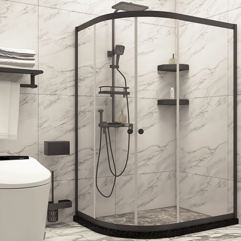 Modern Style Stainless Steel Frame Folding Tempered Glass Shower Screen