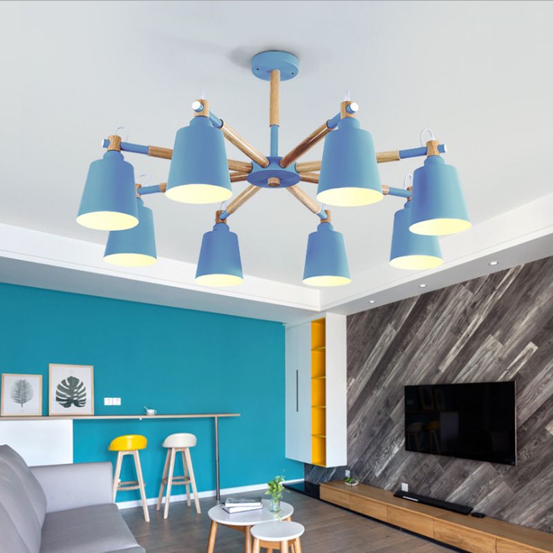 Sputnik Ceiling Hung Fixture Nordic-Style Metal Living Room Chandelier Lighting Fixture