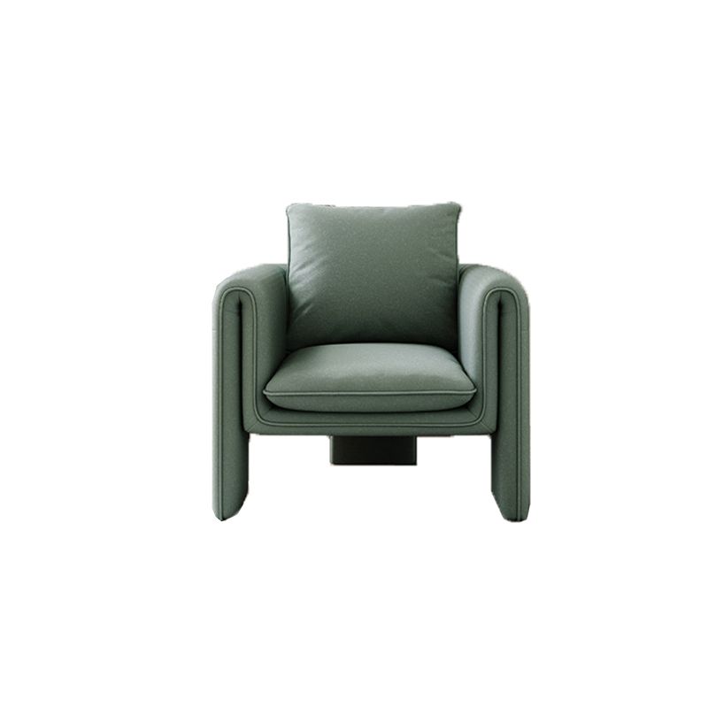 Contemporary 29.5" Wide Solid Color Pillow Back Sponge Arm Chair