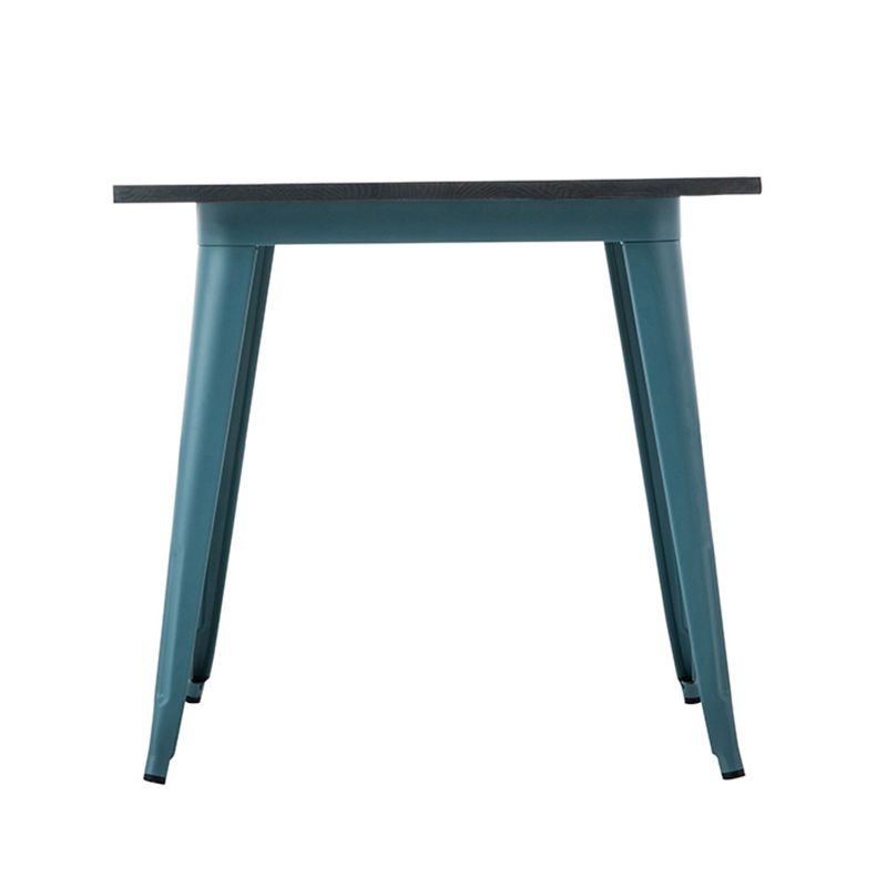 Mesa de comedor industrial de madera maciza Mesa marrón de 4 patas para comedor