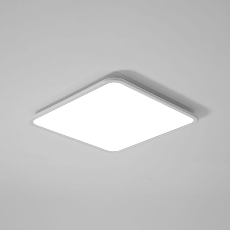 Metalen vierkante vorm spoelplafondlicht moderne stijl 1 licht spoelbevestiging verlichting in het wit