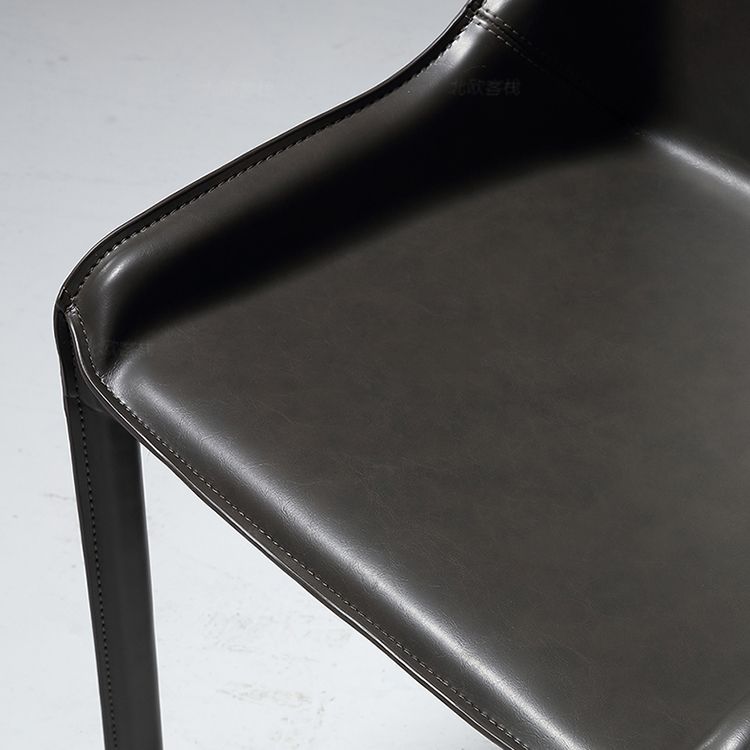 Industrial Kitchen Dining Side Chair Parsons Chair in Black Finish