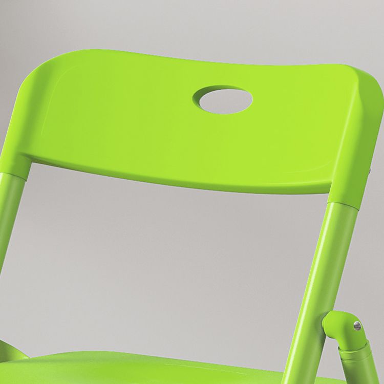 Chaise de salle à manger contemporaine en plastique, chaise à dossier ouvert avec 4 pieds pour usage domestique