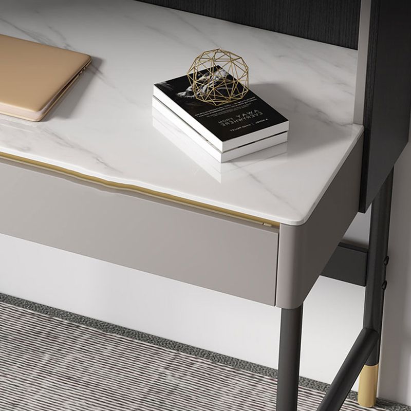 Rectangular Contemporary Office Desk Stone Task Desk with 4 Legs for H