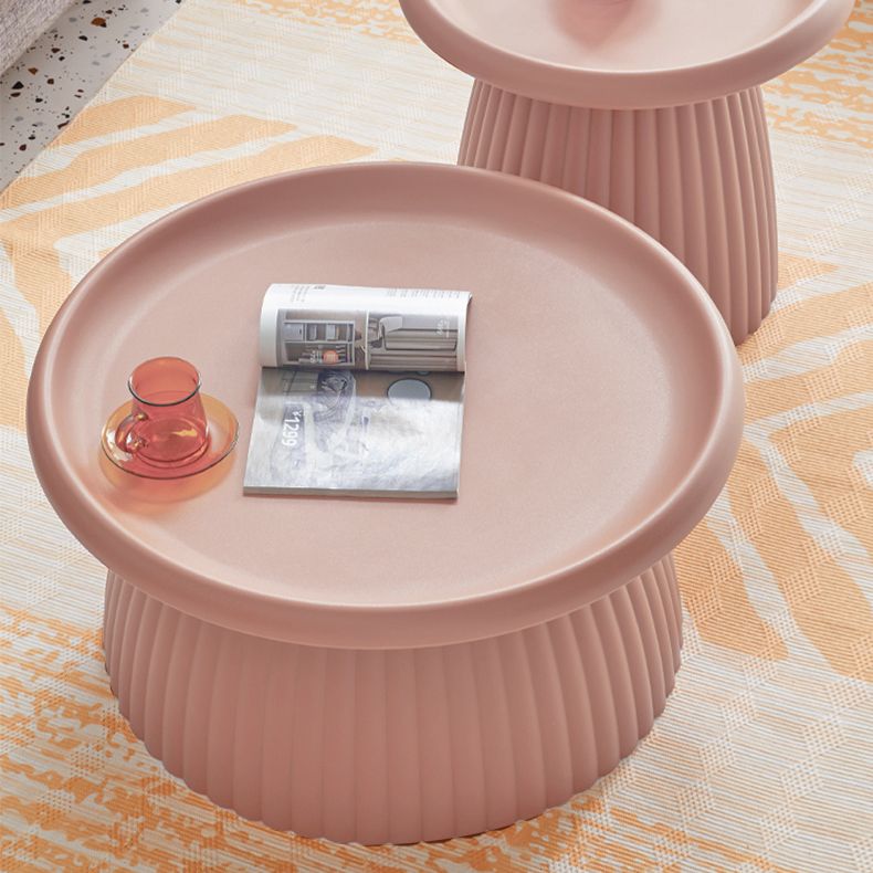 Round Pedestal Coffee Table Scandinavian Macaron Coffee Cocktail Table