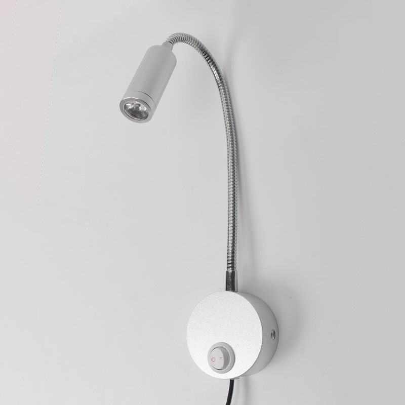 Moderner Stil Flexibler Armwandbeleuchtung Metall Metal 1 Leicht Wandmontierte Lesen Leuchten