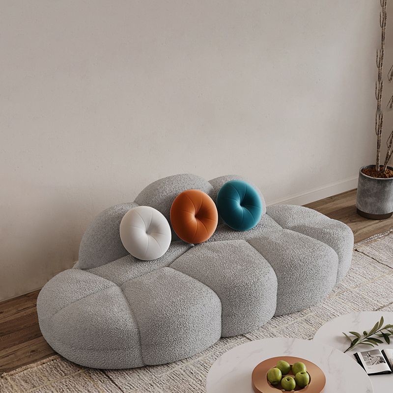37.4" W * 28.74" H Sofa Modern Wool Armless Sofa for Living Room