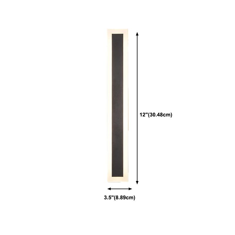 Strip Shape LED Wall Mount Light Modern Style Wall Light with Acrylic Shade for Outdoor