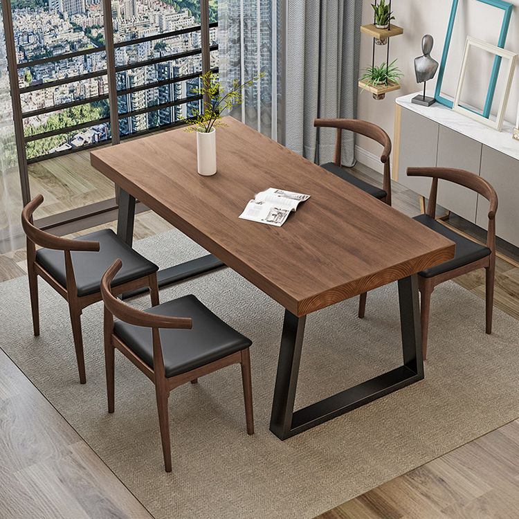 Solid Wood Furniture with Chairs 1/5 Pcs Industrial Dinette Set