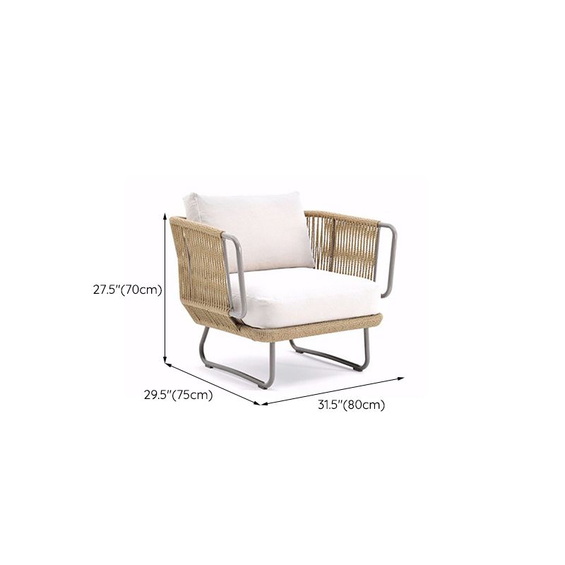 Tropical Outdoor Loveseat Water Resistant Outdoor Patio Sofa with Cushions