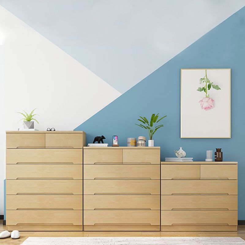 18" D Bedroom Wooden Storage Chest Dresser Modern Storage Chest with Drawers