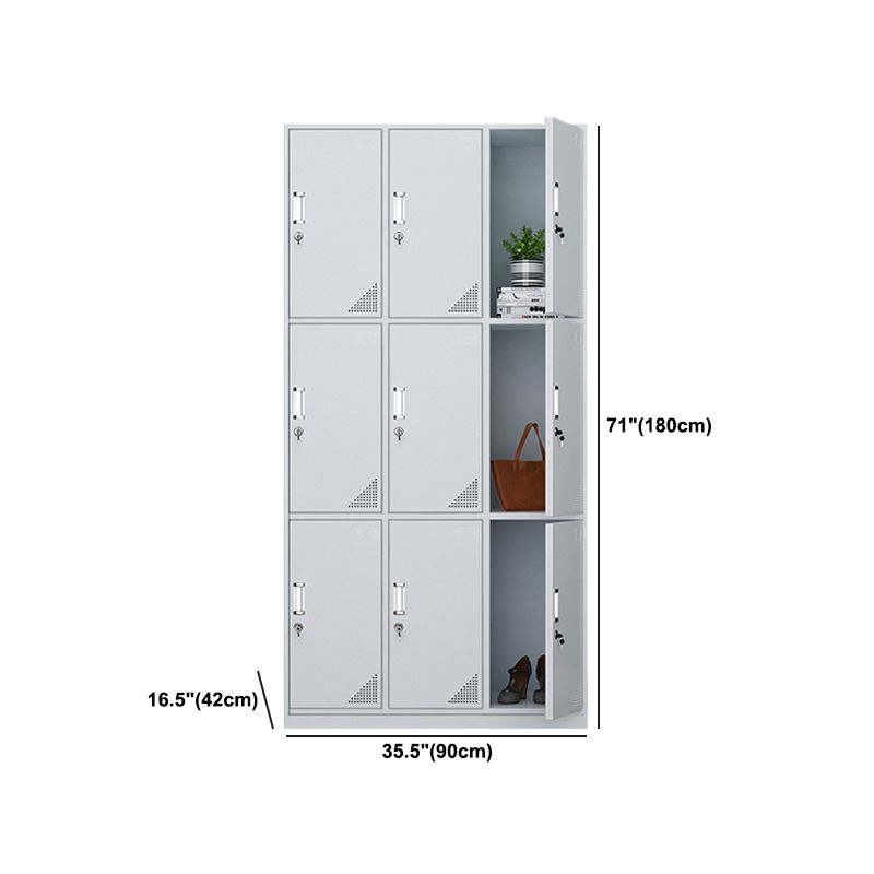 Steel Storage Cabinet with Hinged Door Contemporary Indoor Cabinet