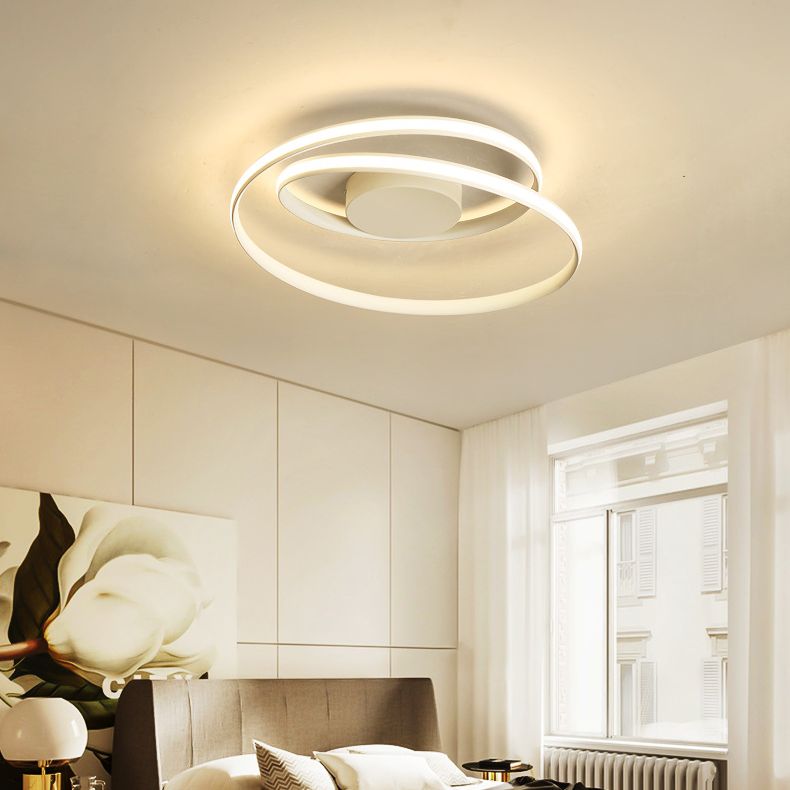 Plafonnier LED linéaire en silicone dans un plafonnier d'intérieur en aluminium de style concis moderne