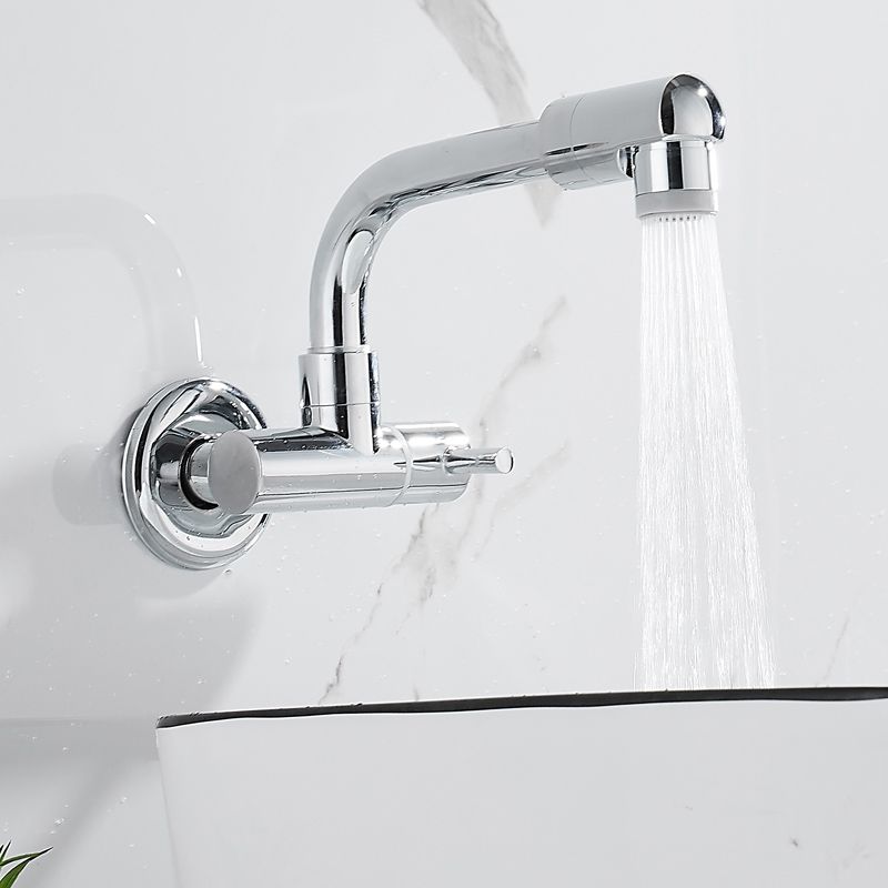 Wall Mounted Metal Tub Filler Low Arc Waterfall Bathtub Faucet