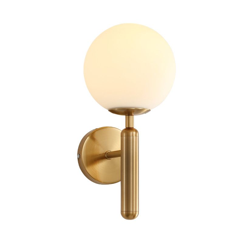 Modern Style Globe Wall Light Glass 1 Light Sconces for Bedroom