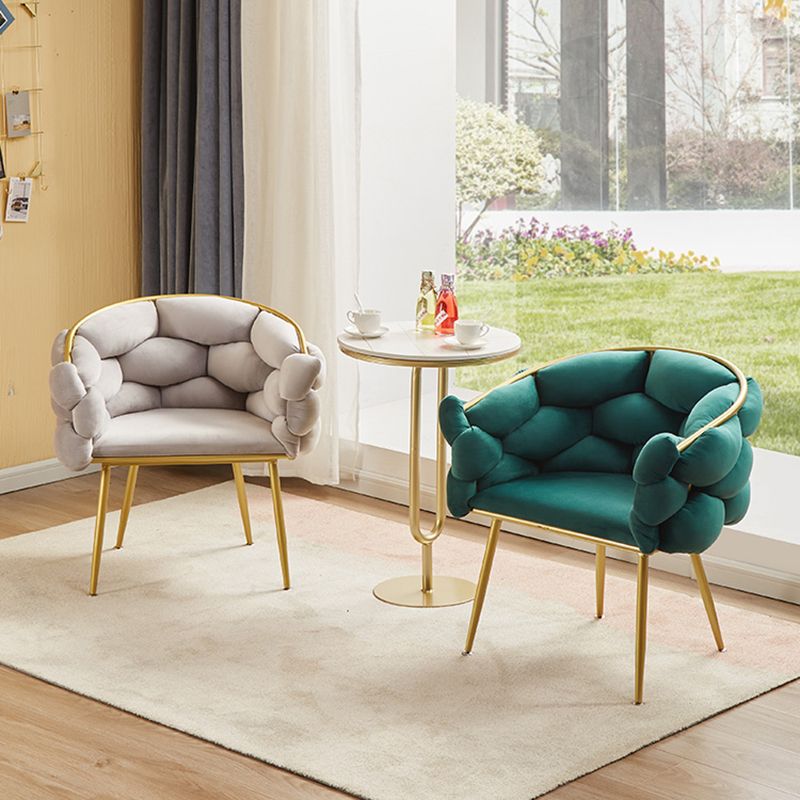 Scandinavian Luxury Upholstered Armless Dining Chairs Solid Back Chair