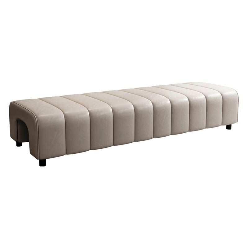 Rectangle Upholstered Bedroom Bench Modern Backless Seating Bench