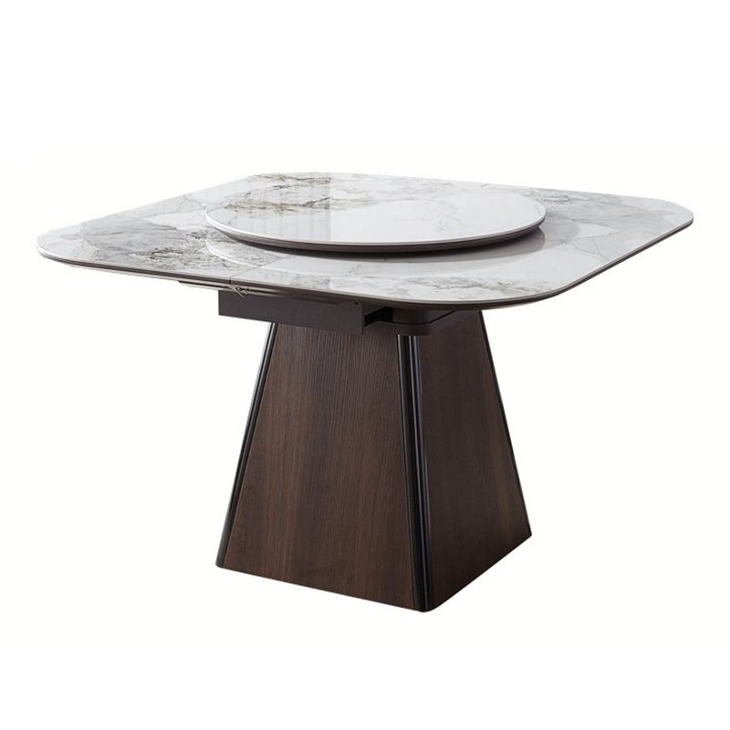 Contemporary Sintered Stone Table Square Table Set 1/2/5/7/9 Pieces Dining Set