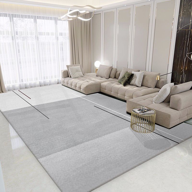 Blackish Green Graphic Rug Polyester Simple Rug Stain Resistant Rug for Living Room