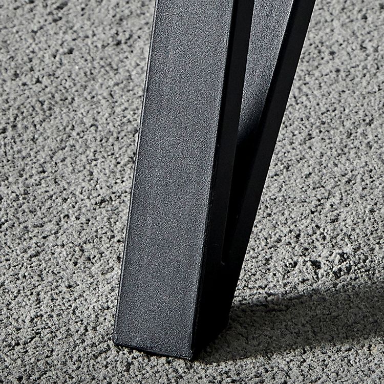 Contemporary Sintered Stone Top Dining Room Set with Rectangle Shape Dining Set with Pedestal Base