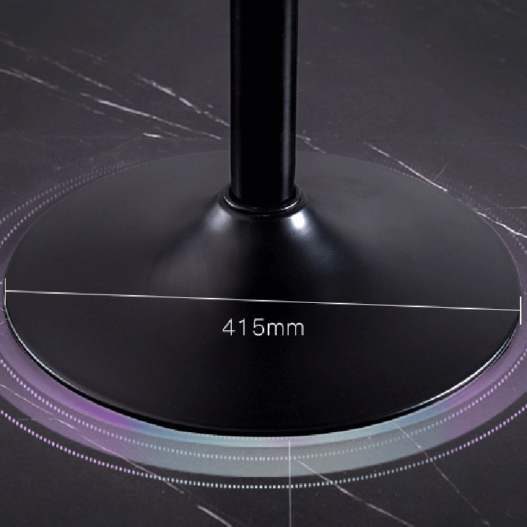 Rotating Leather Seat Barstool Nordic Style Black Pedestal Bar Stool for Dining Room