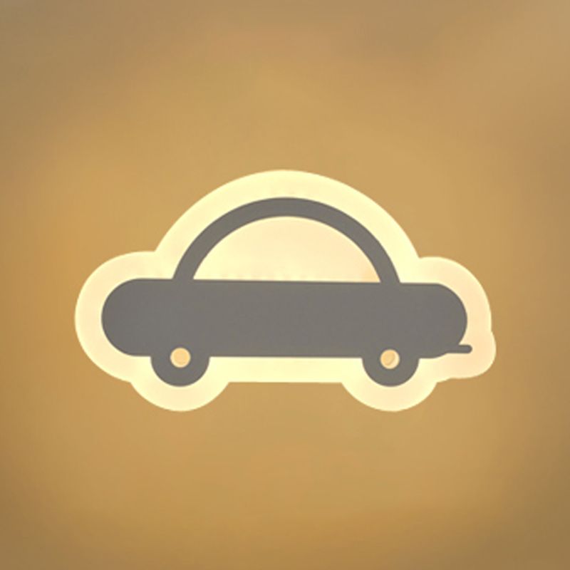 Metalen SCONCE LICHT CARToon -vormige wandbevestiging Lichtbeveiliging voor slaapkamerfoyer