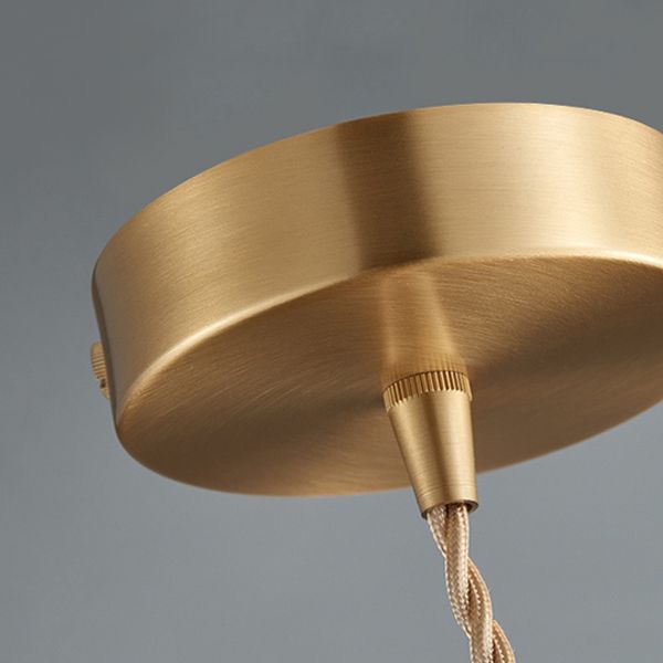 Vintage Glass Pendant Light 1-Light Geometric Ceiling Light Fixture for Hallway