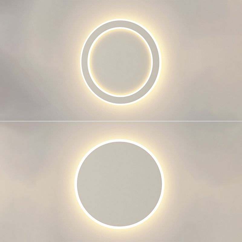 Round LED Wall Lamp Modern Wall Mount Lamp with Acrylic Shade for Bedroom