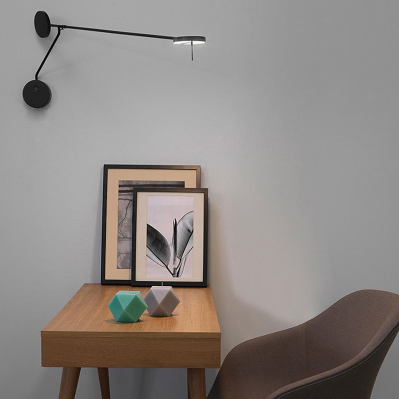 Metal Wall Mounted Sconce Industrial Black Wall Lights for Bedroom