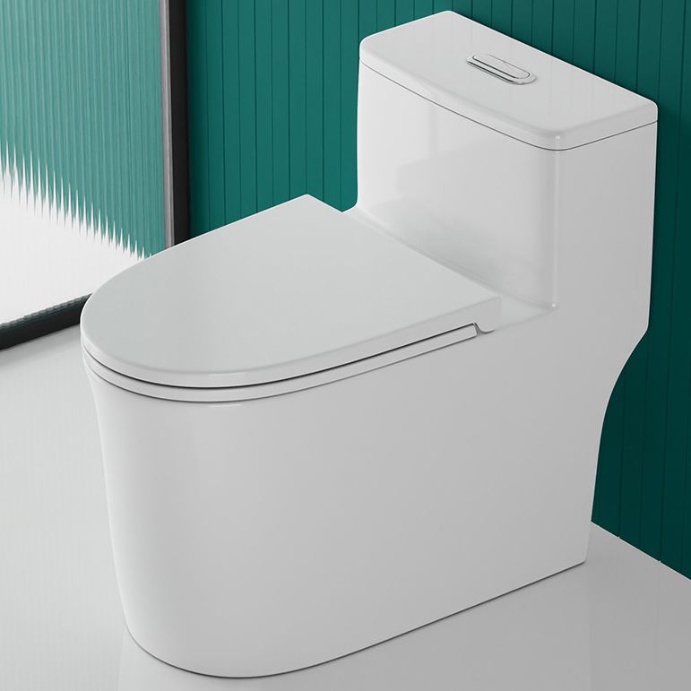 Traditional One Piece Toilet Floor Mounted White Toilet Bowl for Washroom