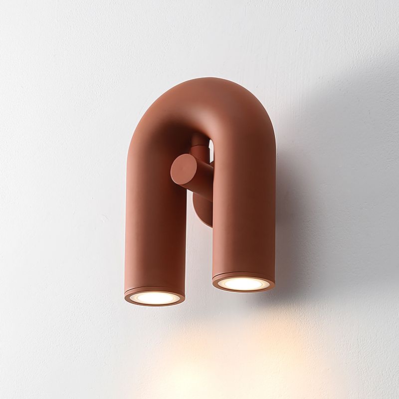 2-Light Geometric Wall Mount Light Modern Style Resin Wall Mount Lighting