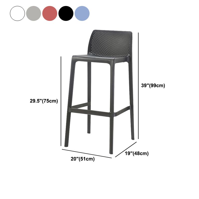 Nordic Simple Stackable Bar-stool Plastic Counter Bar Stool for Home