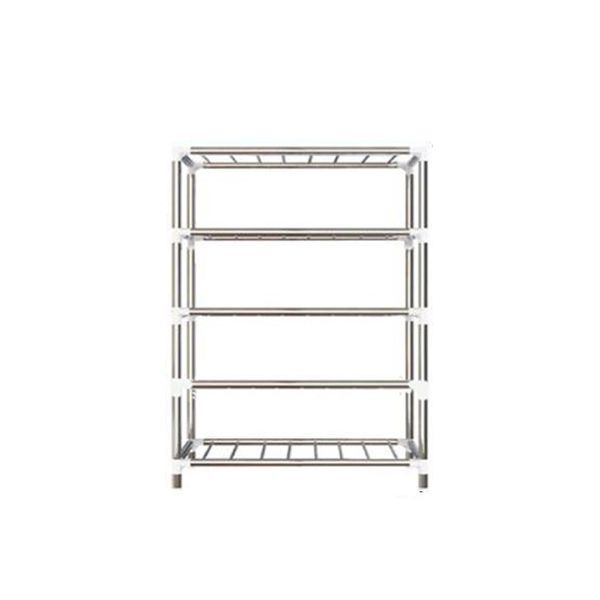 Steel Frame Non-Hanging Armoire Modern Style Wardrobe with 5 Shelves