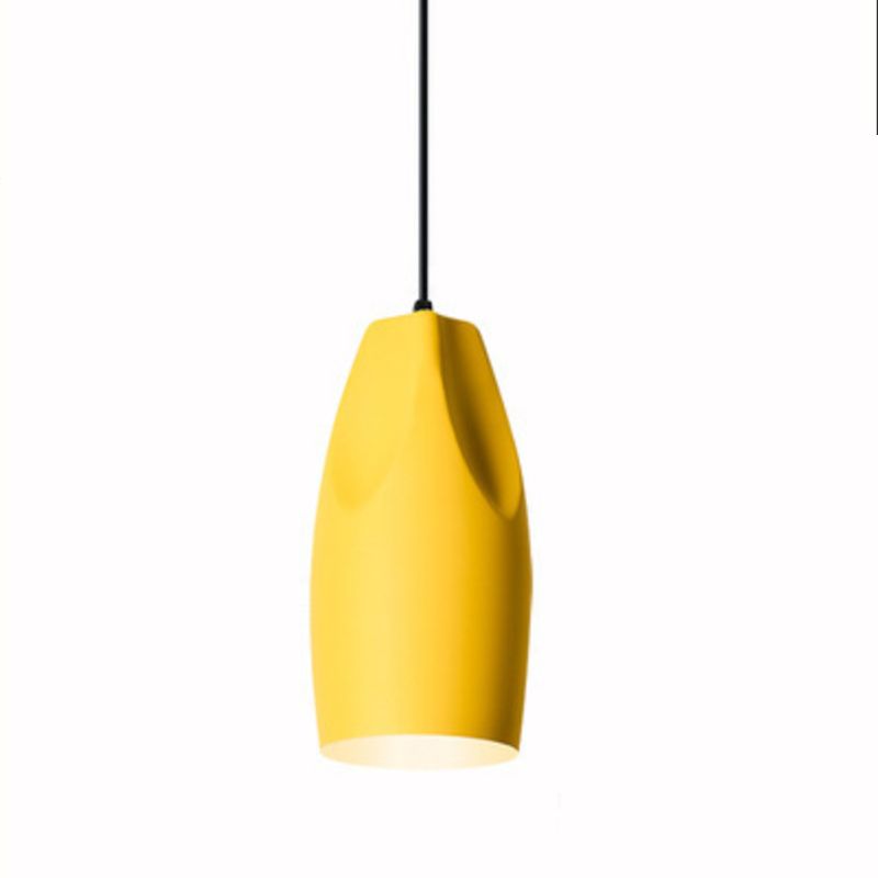 Macaron Single-Bulb Pendant lampe Aluminium Géométrique Hanging Light pour salle à manger