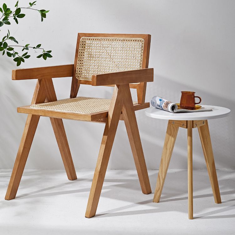 Wooden Dining Side Chairs Modern Indoor-Outdoor Open Back Dining Chair, 20'' Wide