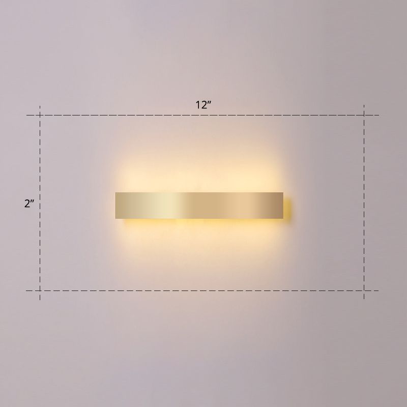Aluminium staafvormige spoelwand SCONCE Minimalistisch goud vergulde LED -wandlampje voor woonkamer