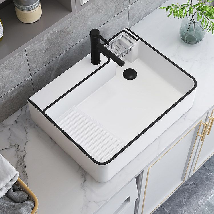 Porcelain Trough Bathroom Sink Traditional Trough Bathroom Sink With Basin