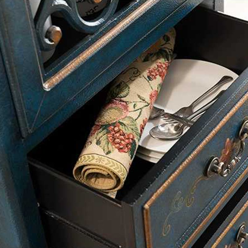 47.24"/61.02" Tall 1- Door Wooden Cabinet, Rectangle Accent Cabinet with Drawers