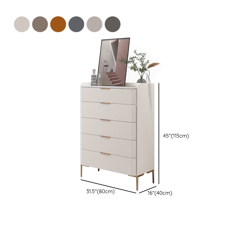 15.6-inch Width Stone Storage Chest Classic Glam Dresser with 4/5 Drawers