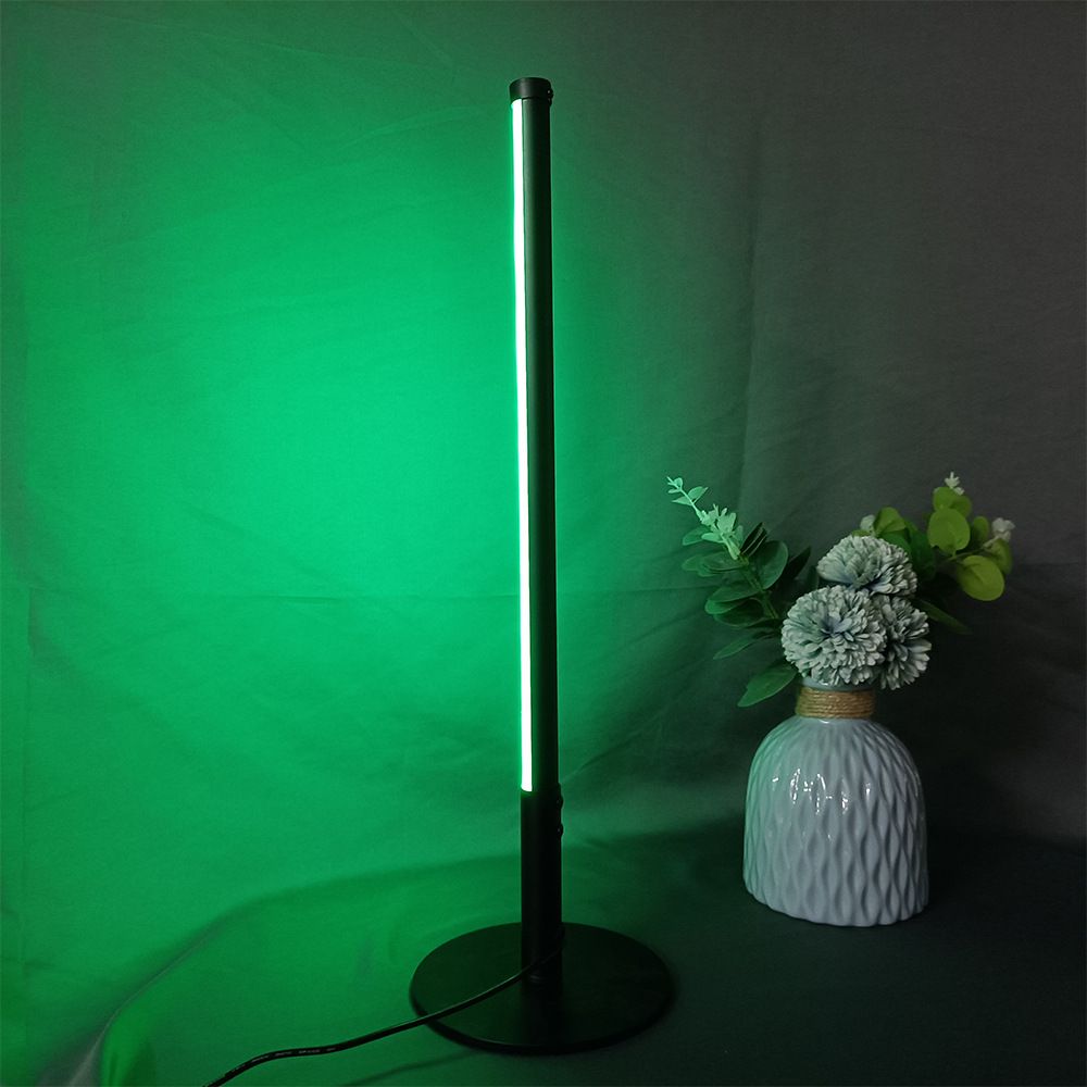 Lampada da comodino a forma di tavolo a forma di asta nera per camera da letto per camera da letto