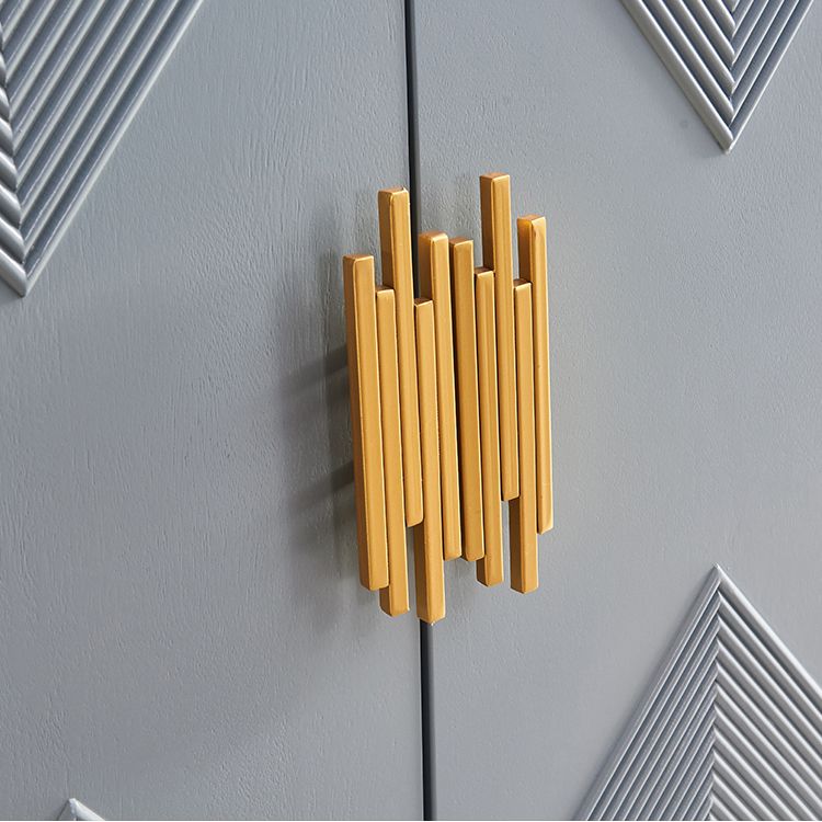 Contemporary Buffet Server Wood Dining Server with Adjustable Shelves