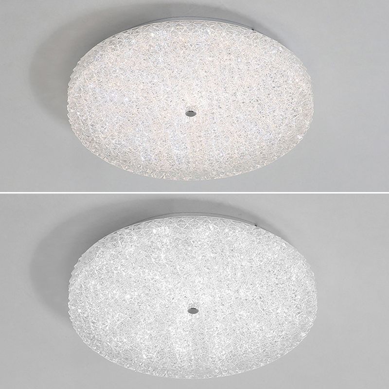 Modern LED Ceiling Mount Light Close to Ceiling Lamp with Glass Shade for Living Room