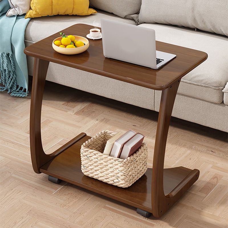 Nordic C Side Table Solid Wood Rectangular Side Table for Living Room