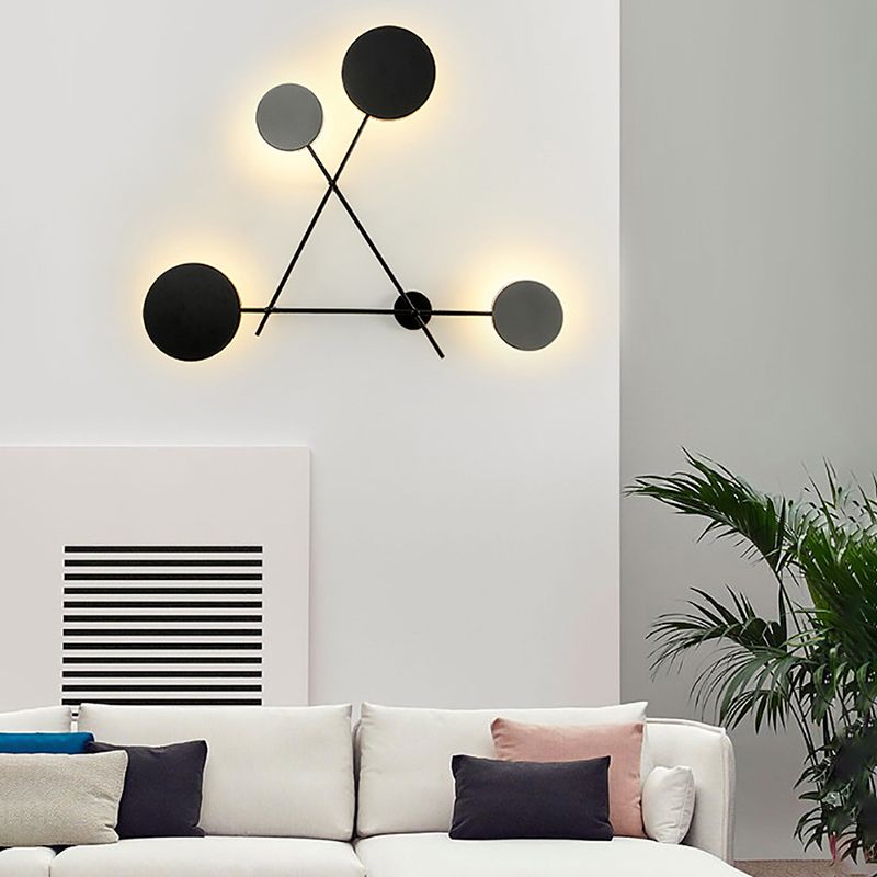 Geometric Sconce Lights Modern Wall Light Fixture Metal 4 Light Wall Sconce Lights