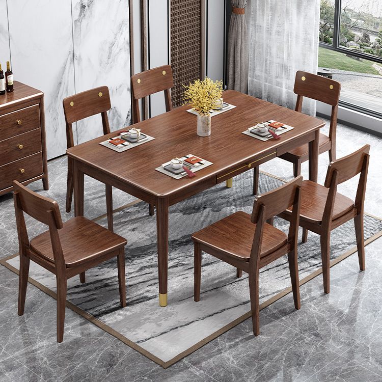 Mesa de comedor de estilo de lujo tradicional Rectángulo 4 Pats Table para uso en el hogar
