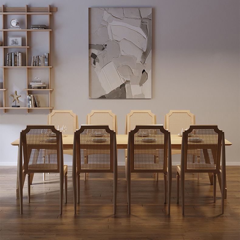 Modern 1/2/3/5/9 Pieces Dining Set Wood Dining Furniture Set in Natural