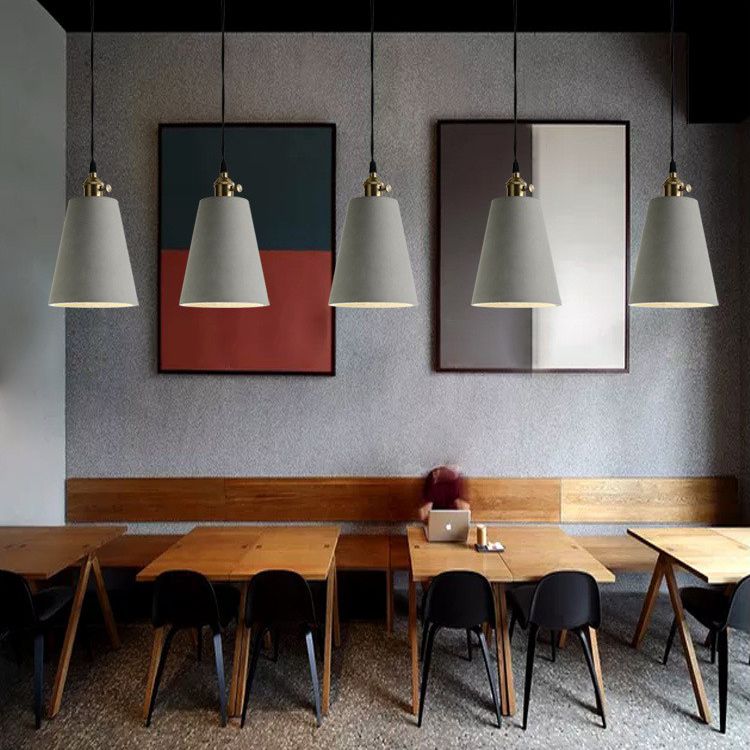 Luci a soffitto a sospensione cemento con tonalità moderna 1 ciondolo luce