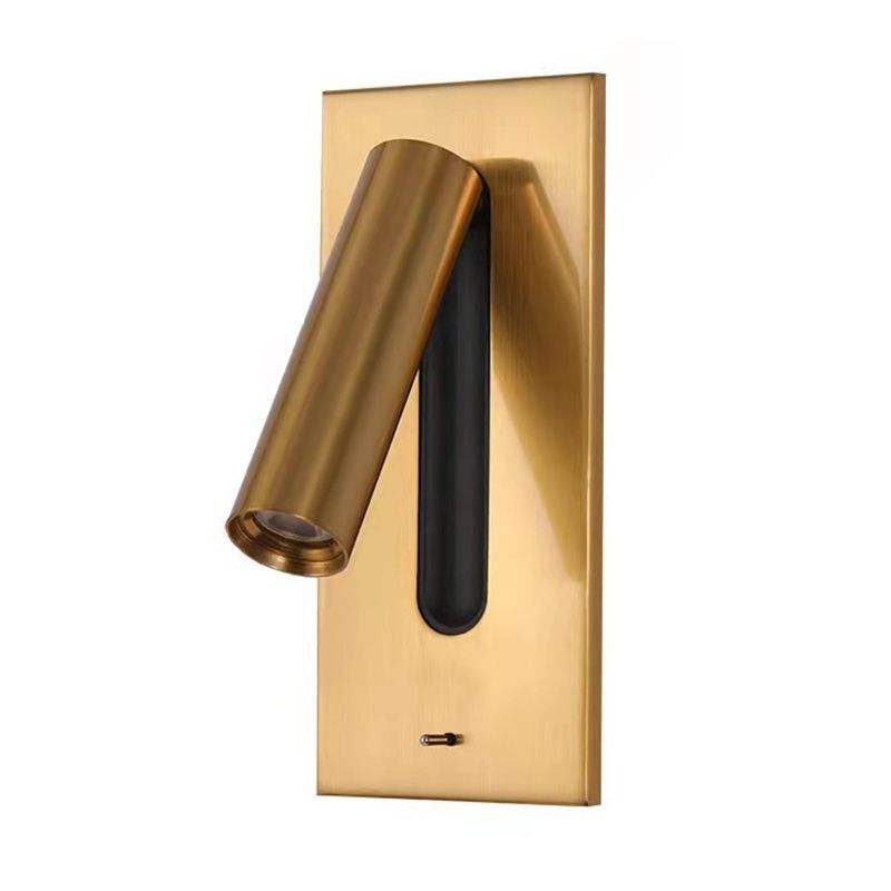 Modern Style Rectangle Shape Wall Lamp Metal 1 Light Sconces for Bedroom