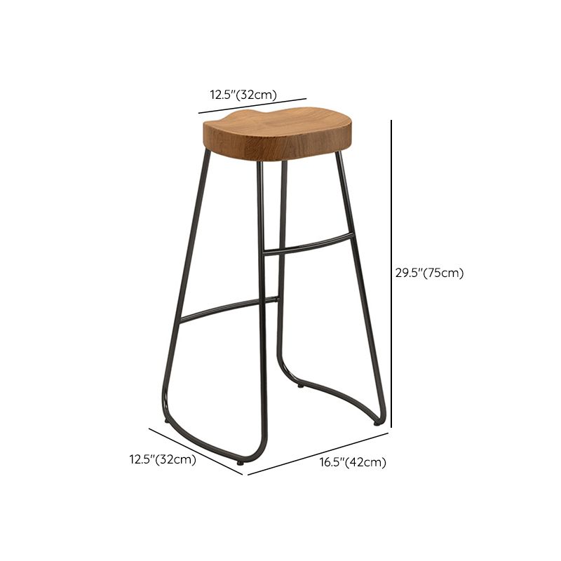 Wood Dining Stool Contemporary Bar Stools in Black and Brown